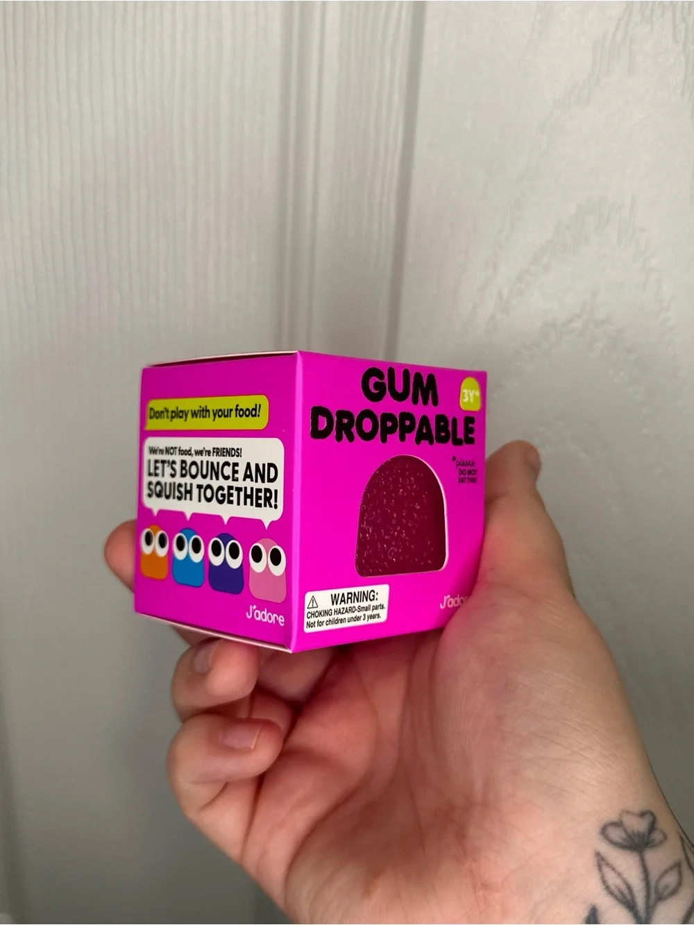 J’adore Gum Gum Drop Droppable Squishy Toy - Pink